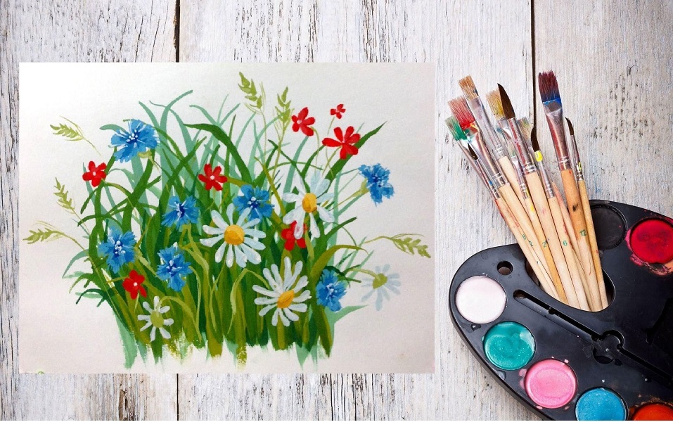 Мастер-класс по изобразительному творчеству «Цветы весны».